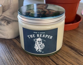 Vela Reaper: Vela de cera de soja vegana hecha a mano