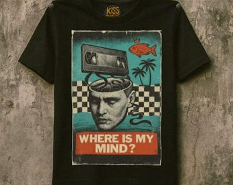 Where Is My Mind T-Shirt | Retro Pixies Graphic Tee | VHS Surreal Collage Shirt | 90s Grunge Indie Band Tee | Unisex Vintage Style Top