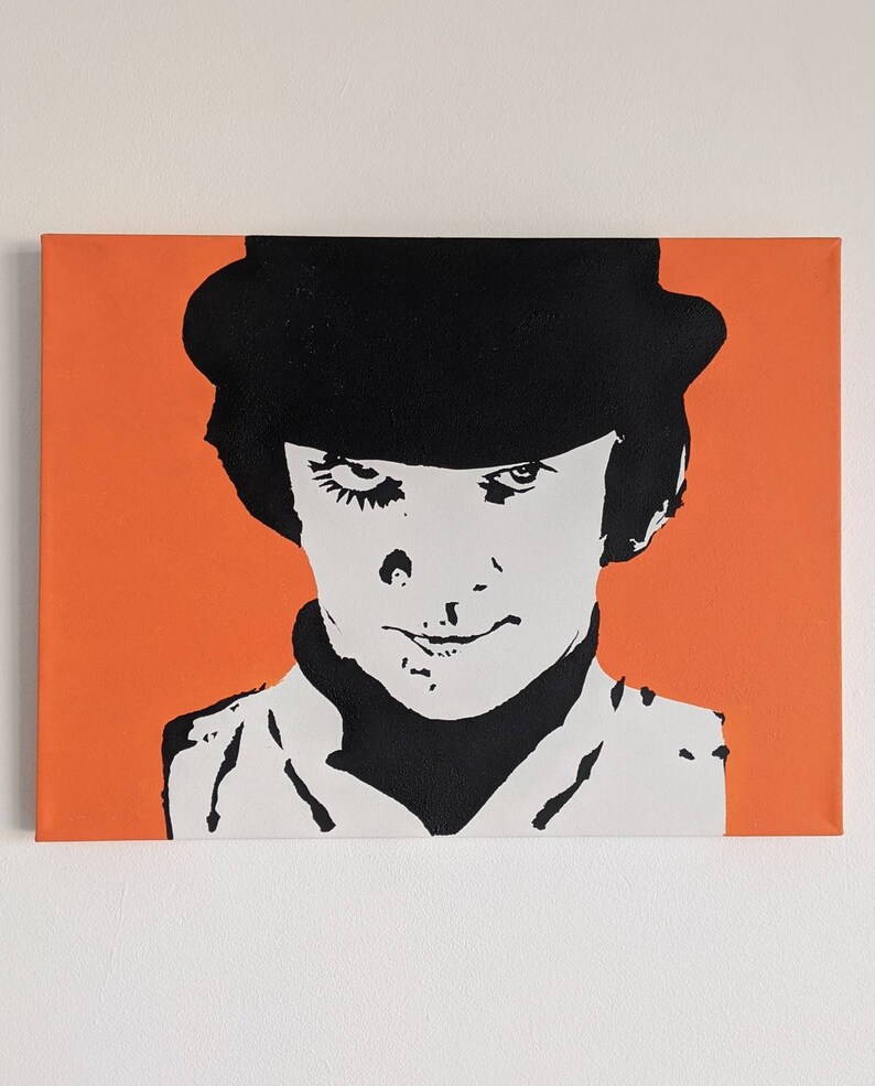 A Clockwork Orange Alex Original Art Acrylic Canvas Painting Etsy