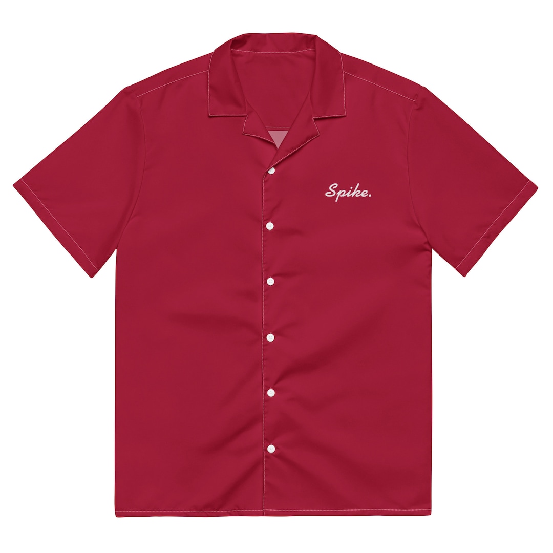 Red 'spike' Bowling Shirt: 90s Friends Chandler Bing Cosplay