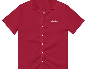Camisa de bolos roja con la inscripción "Spike": cosplay de Chandler Bing de Friends, años 90