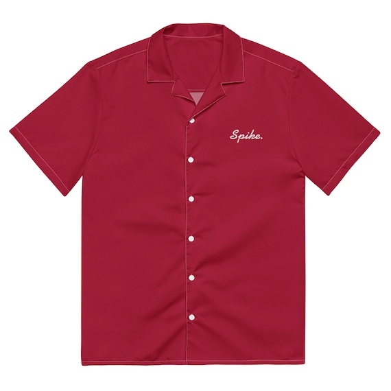 Red 'Spike' Bowling Shirt: 90s Friends Chandler Bing Cosplay