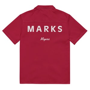 Red Chandler Bing Unisex button shirt - Friends inspired bowling shirt style - 90s season 2 - Spikes Retro cosplay