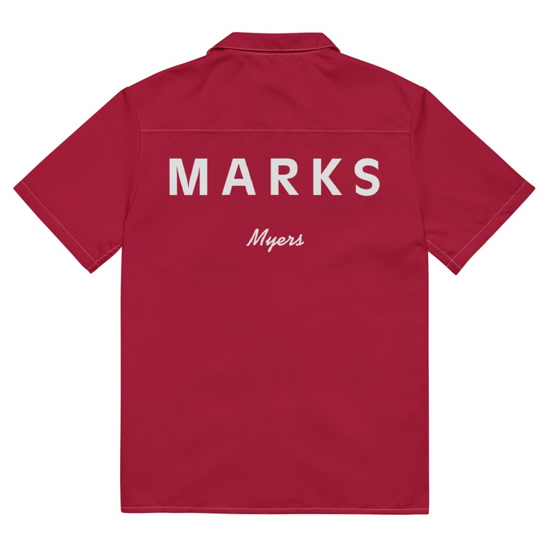Red Chandler Bing Unisex button shirt - Friends inspired bowling shirt style - 90s season 2 - Spikes Retro cosplay