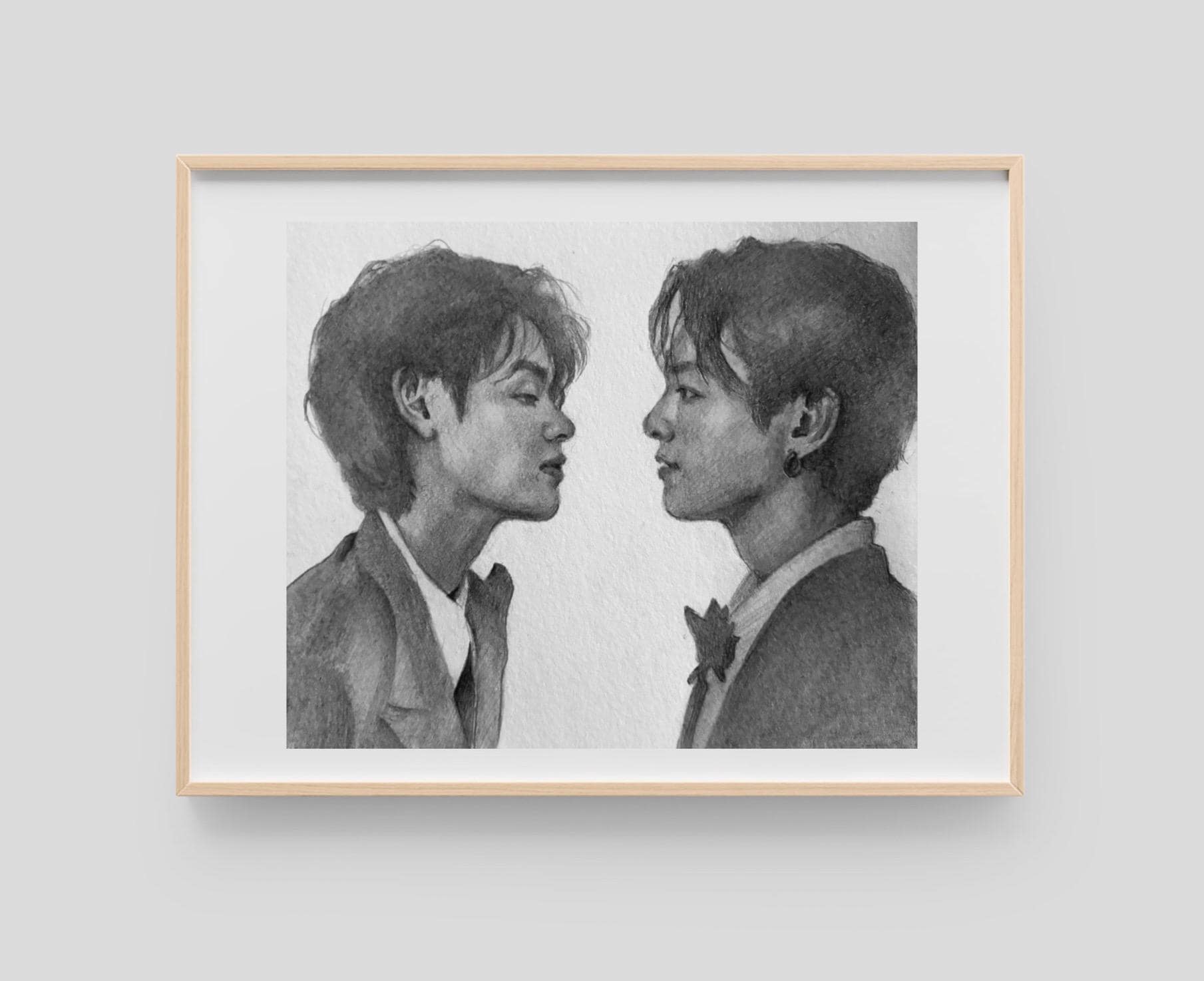 Jungkook and V | Taekook | Kim Taehyung & Jungkook | BTS - Etsy