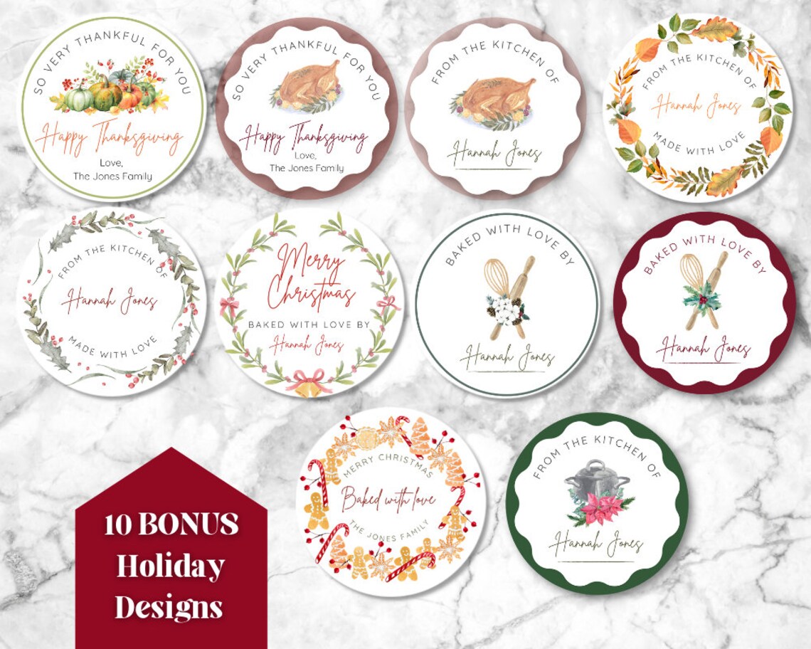 PRINTABLE Kitchen Gift Tags Gift Tags Custom Gift Tags Etsy Canada