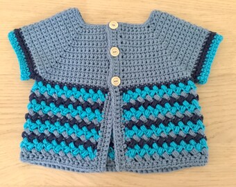 Baby crocheted cardigan 3-6 months.