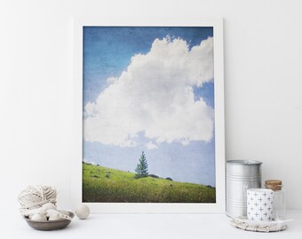 Printable Landscape Wall Art | Landscape Prints | Colorful Landscape | Clouds | Instant Download Print | Wall Art Printable | Boho Wall Art