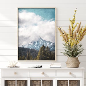 Fotografía de paisaje de montaña Arte de pared imprimible Impresión de naturaleza Decoración boho Impresión de paisaje Descarga digital Arte de pared de sala de estar imagen 3