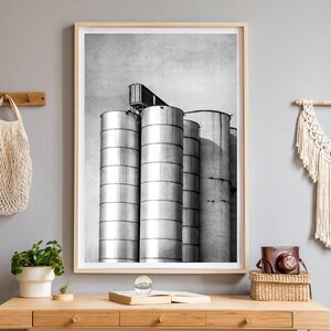 Black and White Photography Rustic Wall Art Rustic Art Prints Large Wall Art Silos Art for Men Gray Wall Art Boho Wall Art image 6