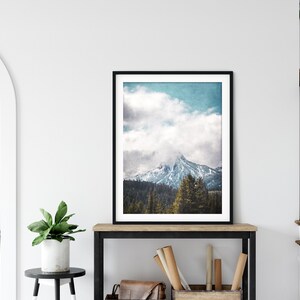 Fotografía de paisaje de montaña Arte de pared imprimible Impresión de naturaleza Decoración boho Impresión de paisaje Descarga digital Arte de pared de sala de estar imagen 6