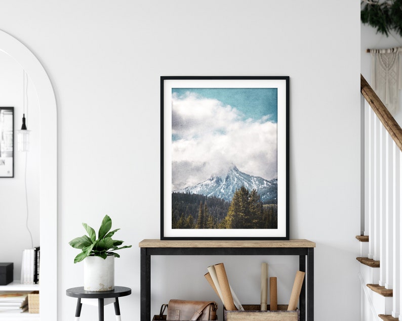 Fotografía de paisaje de montaña Arte de pared imprimible Impresión de naturaleza Decoración boho Impresión de paisaje Descarga digital Arte de pared de sala de estar imagen 6