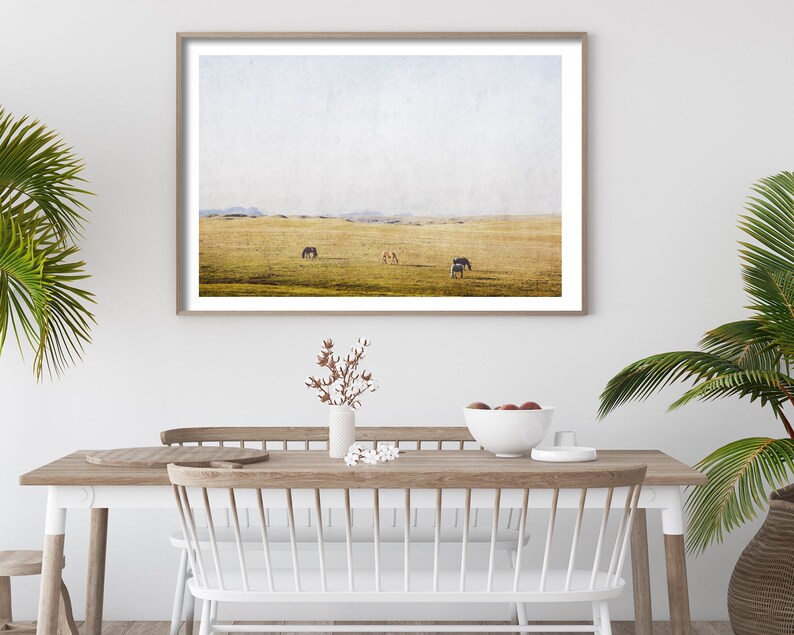 Printable Horses and Country Landscape photography large wall art digital download nature farmhouse western rustic decor art image 3