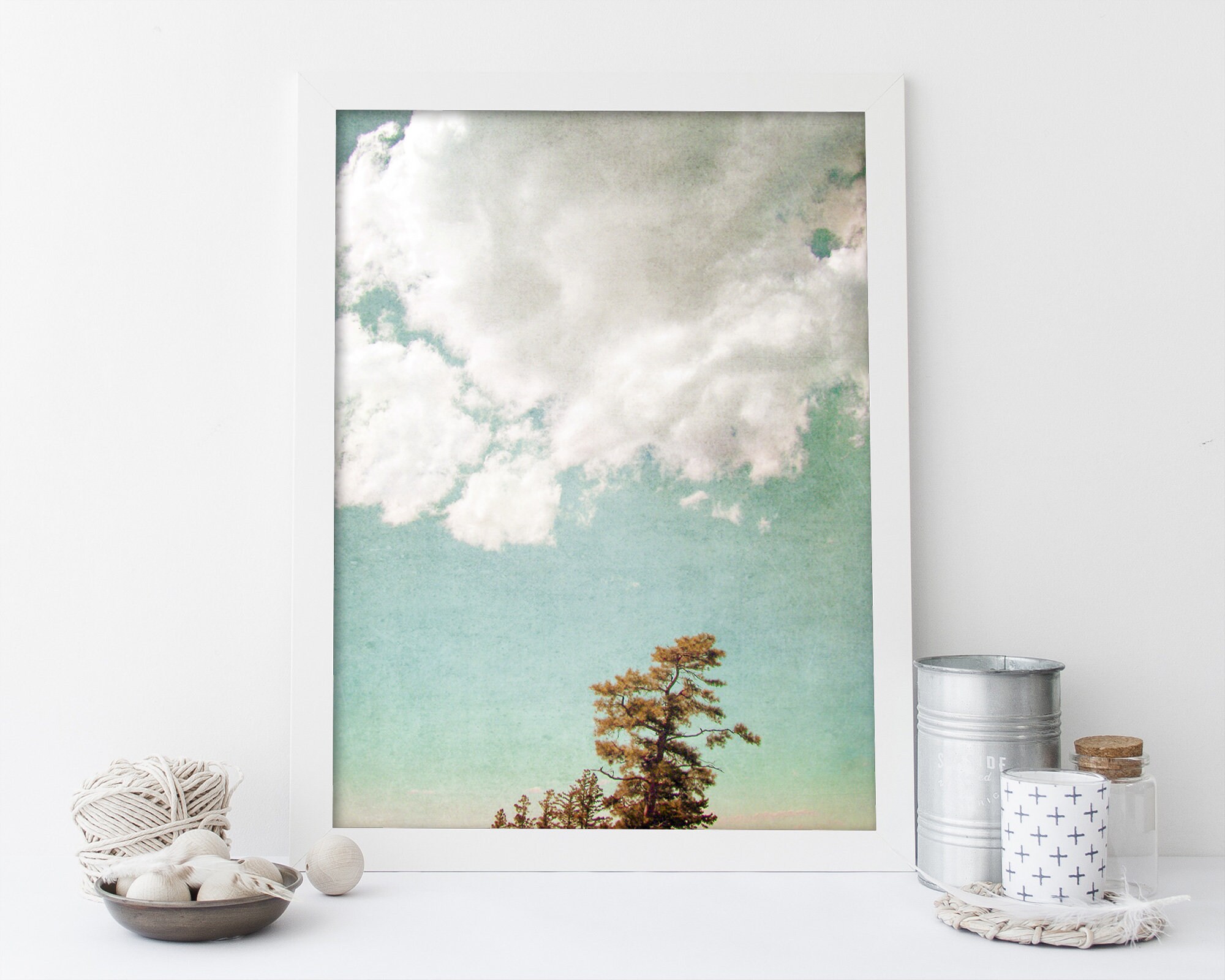 Printable Forest and Sky Landscape Art Landscape Wall Art | Etsy
