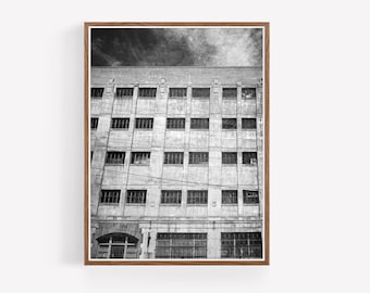 Digital Download - Black and White Photography - Rustic Decor - Abandoned Photography - Art Deco - Living Room Wall Art - modern wall art
