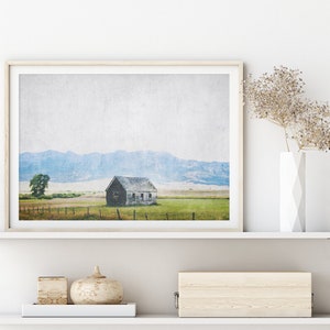 Printable Barn and Landscape Photography Digital Download wall art rustic western farmhouse decor mountains boho large wall art image 6