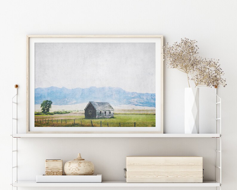 Printable Barn and Landscape Photography Digital Download wall art rustic western farmhouse decor mountains boho large wall art image 6