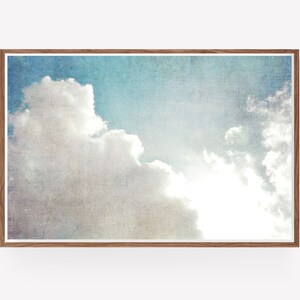 Dreamy Clouds Photography Print Cloud Wall Art Instant Download digital wall art boho decor farmhouse decor nature photography image 1