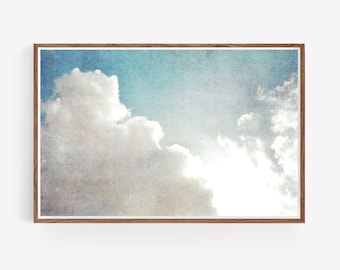 Dreamy Clouds Photography Print - Cloud Wall Art - Instant Download - digital wall art - boho decor - farmhouse decor - nature photography