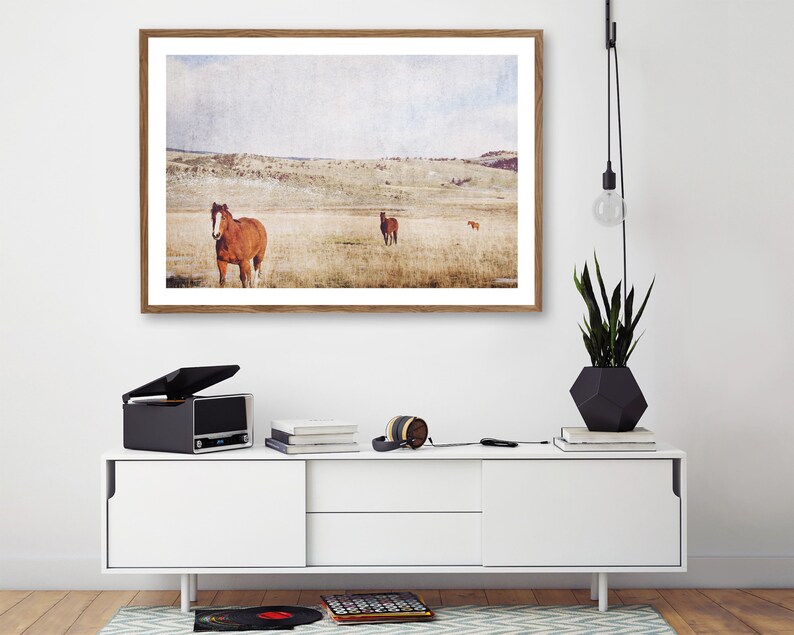 Horses and Pasture Landscape Print Instant Download Prints Rustic Wall Art Large Wall Art Nature Prints Nature Photography Boho image 7