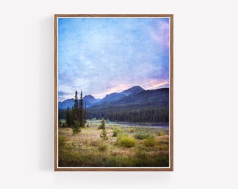 Mountain Landscape Photography Print - Mountain Wall Art - instant download - digital prints - digital wall art - farmhouse decor - western