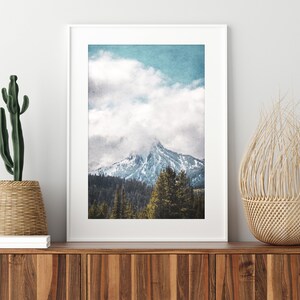 Fotografía de paisaje de montaña Arte de pared imprimible Impresión de naturaleza Decoración boho Impresión de paisaje Descarga digital Arte de pared de sala de estar imagen 4