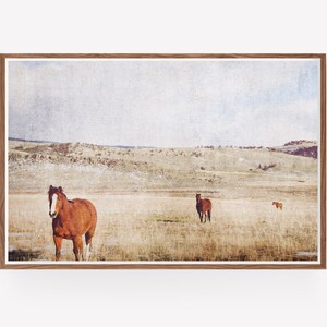 Horses and Pasture Landscape Print Instant Download Prints Rustic Wall Art Large Wall Art Nature Prints Nature Photography Boho image 3