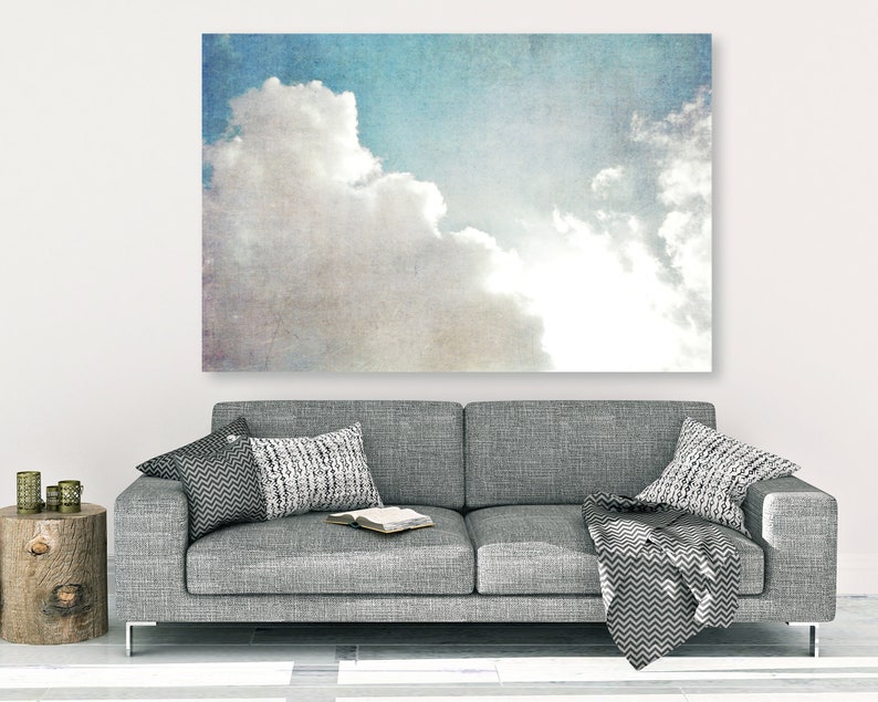 Dreamy Clouds Photography Print Cloud Wall Art Instant Download digital wall art boho decor farmhouse decor nature photography image 4