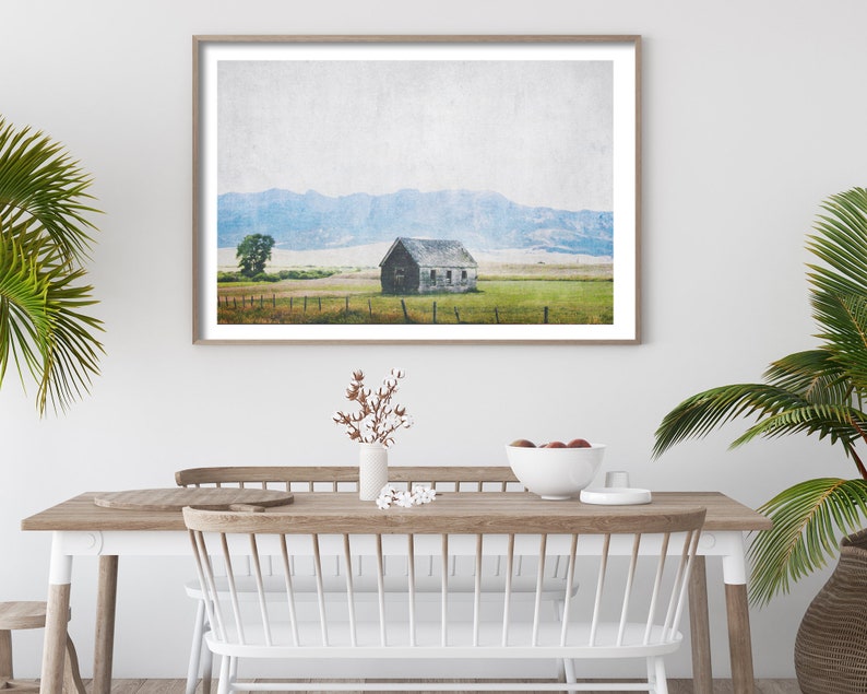 Printable Barn and Landscape Photography Digital Download wall art rustic western farmhouse decor mountains boho large wall art image 3