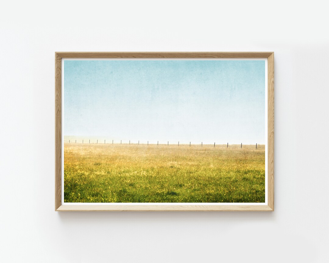 Printable Landscape Wall Art Landscape Print Colorful Landscape Fence ...