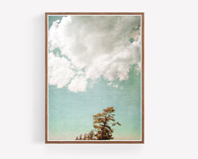 Printable Forest and Sky Landscape Art Landscape Wall Art Printable Wall Art Instant Download Prints Woodland Colorful Landscape image 8