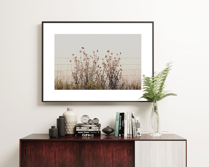 Modern Botanical Thistles Wall Art rustic botanical photography print, instant download prints, wall art printable, modern farmhouse print image 5