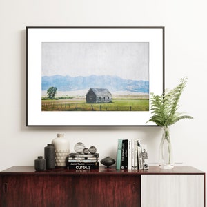 Printable Barn and Landscape Photography Digital Download wall art rustic western farmhouse decor mountains boho large wall art image 5