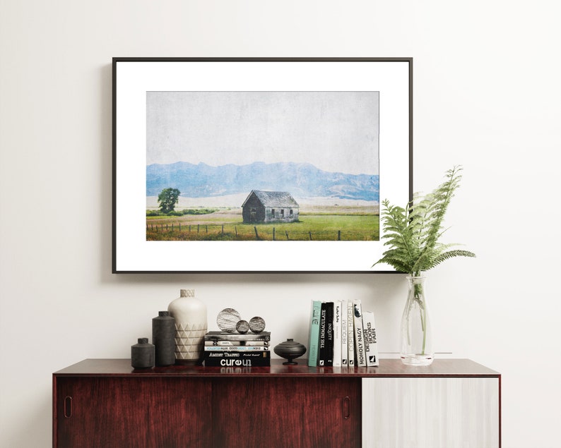 Printable Barn and Landscape Photography Digital Download wall art rustic western farmhouse decor mountains boho large wall art image 5