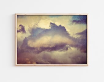 Dreamy Cloud Instant Download Print - Cloud wall art - cloud photography - nature wall art - living room wall art - boho decor - cloud print