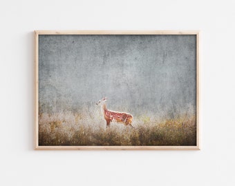 Little Fawn Instant Download Print - Fawn wall art - Nature wall art - Living Room Wall Art - Rustic Decor - Farmhouse Decor - nature prints