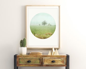 Modern Countryside Landscape Print - modern landscape photography, instant download prints, wall art printable, modern farmhouse prints