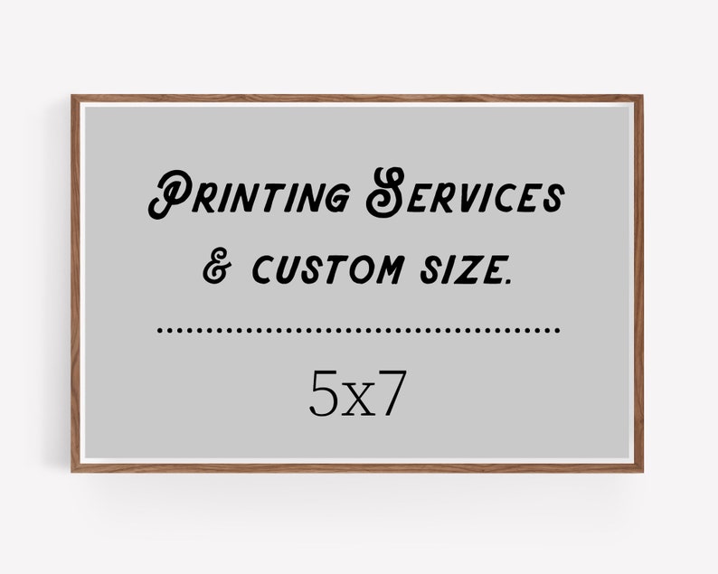 5x7 art print custom printing services | Etsy