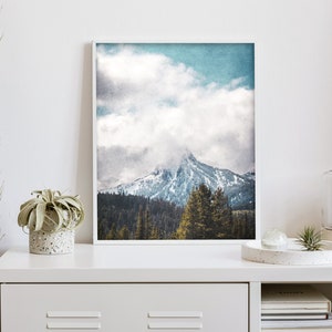 Fotografía de paisaje de montaña Arte de pared imprimible Impresión de naturaleza Decoración boho Impresión de paisaje Descarga digital Arte de pared de sala de estar imagen 7