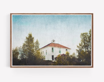 Old School House and Landscape Download Print