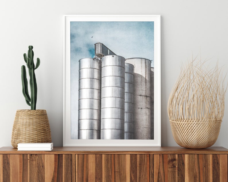 Printable Silos Wall Art Instant Download Prints Wall Art Printables Large wall art Rustic Wall Art Modern Farmhouse wall art image 1