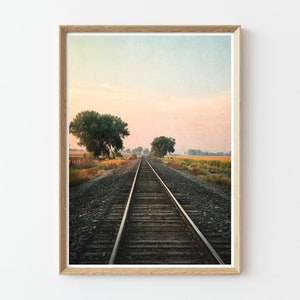 Train Tracks Landscape Wall Art - Nature Wall Art - Instant Download Prints - Digital Download - Printable - Farmhouse Decor - western decor