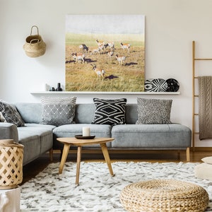 Pronghorn Herd Wall Art Antelope Wildlife Antlers Landscape Prints Instant Download Prints Animals Montana Boho Wall Art image 8