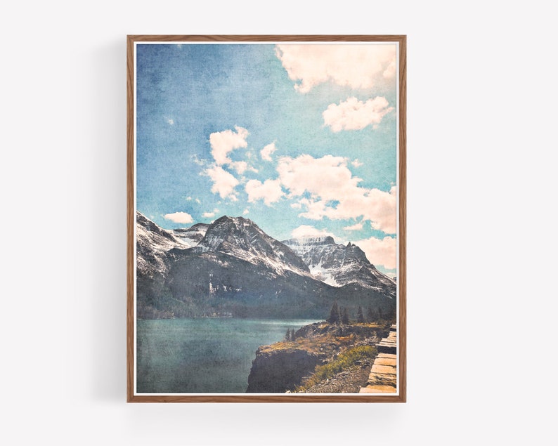 Mountain Landscape Printable Wall Art Mountain Landscape Digital Download Instant Download Landscape Art Boho Decor Nature Print image 1