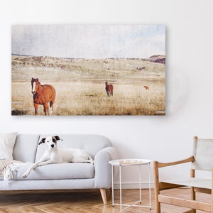 Horses and Pasture Landscape Print Instant Download Prints Rustic Wall Art Large Wall Art Nature Prints Nature Photography Boho image 4