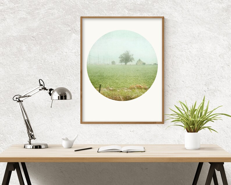 Modern Countryside Landscape Print fotografía de paisaje moderna, impresiones de descarga instantánea, arte de pared imprimible, impresiones de granja modernas imagen 6