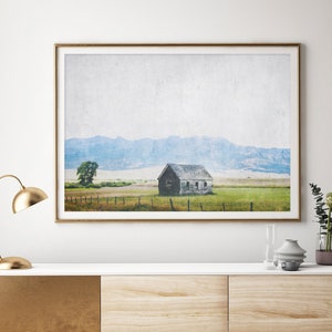 Printable Barn and Landscape Photography Digital Download wall art rustic western farmhouse decor mountains boho large wall art image 2