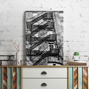 Printable Fire Escape Wall Art Rustic Wall Art Black and White Wall Art Instant Download Print Industrial Urban Photography image 6