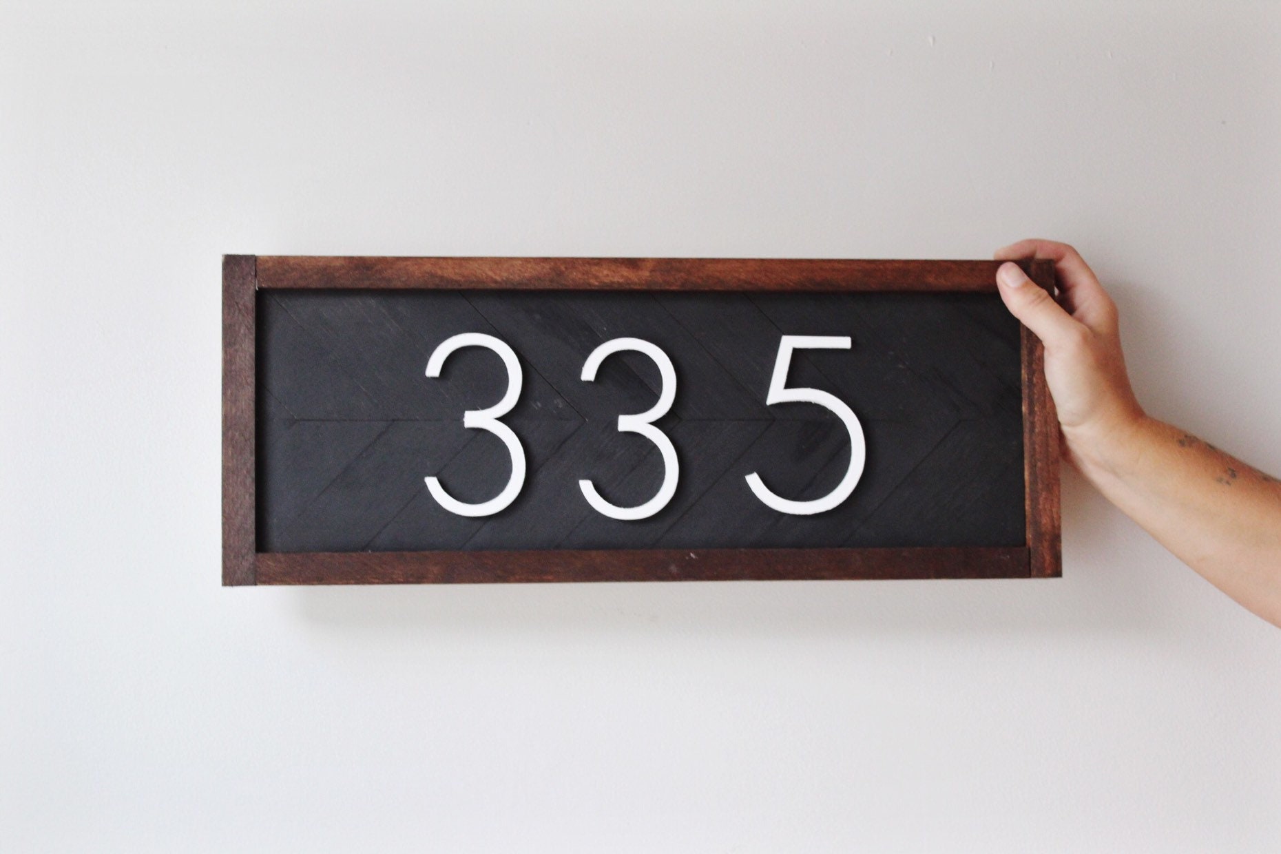 Modern Farmhouse Decor Address Plaque House Numbers House Etsy