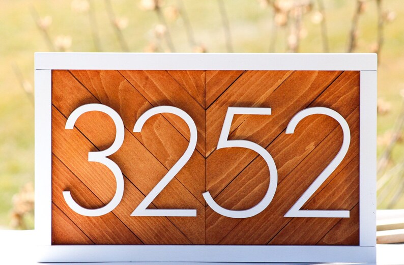 Modern Farmhouse Decor Address Plaque House Numbers House Etsy